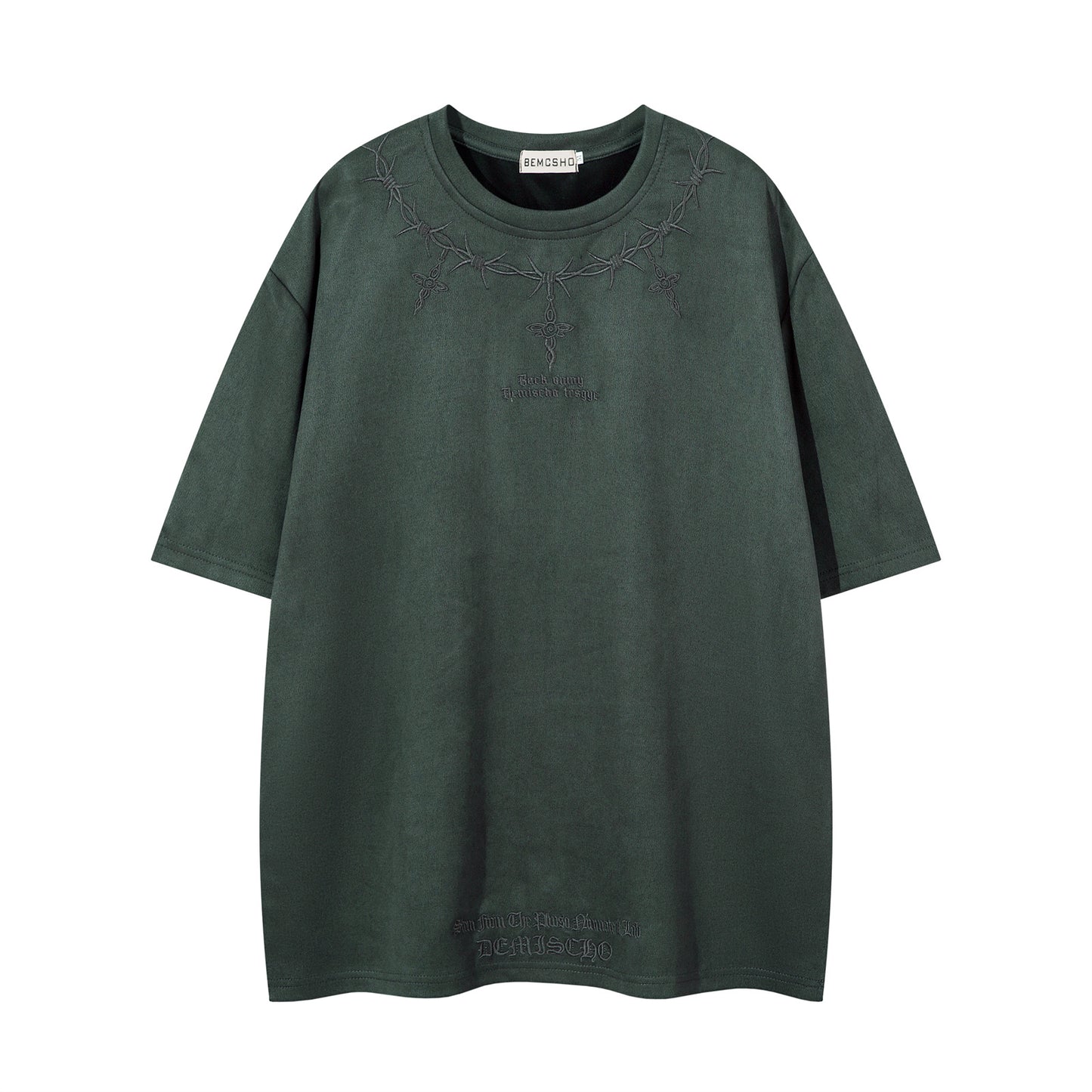 Thorn Embroidered Short Sleeve T-shirt Top
